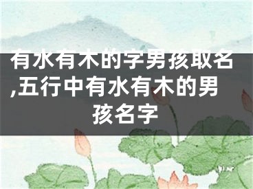 有水有木的字男孩取名,五行中有水有木的男孩名字