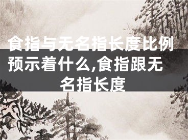 食指与无名指长度比例预示着什么,食指跟无名指长度
