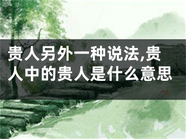 贵人另外一种说法,贵人中的贵人是什么意思