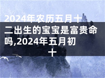 2024年农历五月十二出生的宝宝是富贵命吗,2024年五月初十