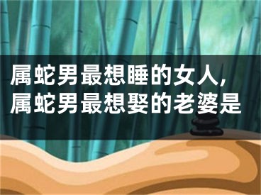 属蛇男最想睡的女人,属蛇男最想娶的老婆是