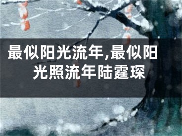 最似阳光流年,最似阳光照流年陆霆琛