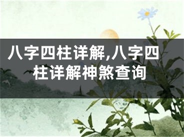 八字四柱详解,八字四柱详解神煞查询