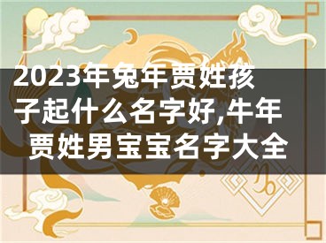 2023年兔年贾姓孩子起什么名字好,牛年贾姓男宝宝名字大全