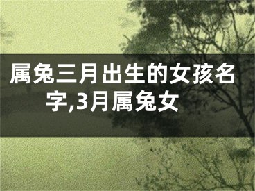 属兔三月出生的女孩名字,3月属兔女