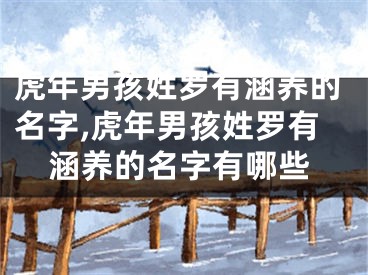 虎年男孩姓罗有涵养的名字,虎年男孩姓罗有涵养的名字有哪些
