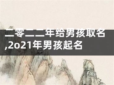 二零二二年给男孩取名,2o21年男孩起名