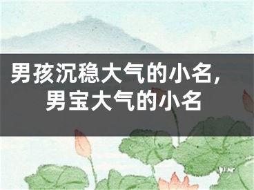 男孩沉稳大气的小名,男宝大气的小名