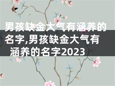 男孩缺金大气有涵养的名字,男孩缺金大气有涵养的名字2023