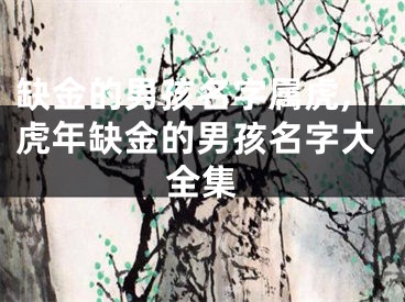 缺金的男孩名字属虎,虎年缺金的男孩名字大全集