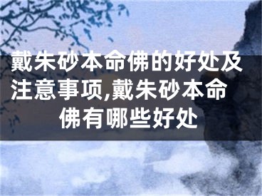戴朱砂本命佛的好处及注意事项,戴朱砂本命佛有哪些好处