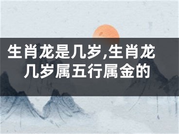 生肖龙是几岁,生肖龙几岁属五行属金的