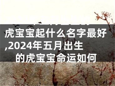 2024年五月出生的虎宝宝起什么名字最好,2024年五月出生的虎宝宝命运如何
