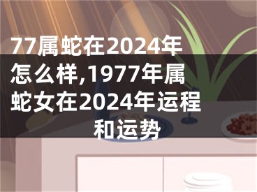 77属蛇在2024年怎么样,1977年属蛇女在2024年运程和运势