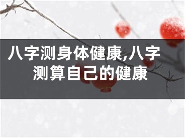 八字测身体健康,八字测算自己的健康