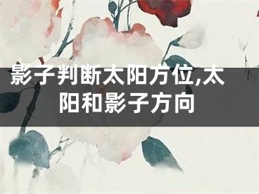 影子判断太阳方位,太阳和影子方向