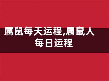 属鼠每天运程,属鼠人每日运程