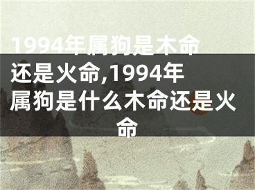 1994年属狗是木命还是火命,1994年属狗是什么木命还是火命