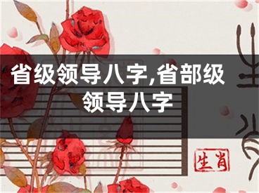 省级领导八字,省部级领导八字