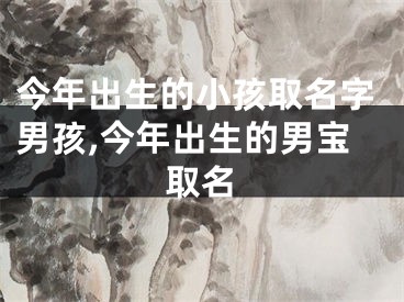 今年出生的小孩取名字男孩,今年出生的男宝取名