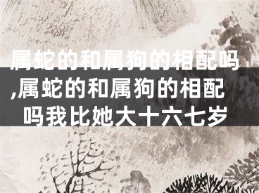 属蛇的和属狗的相配吗,属蛇的和属狗的相配吗我比她大十六七岁