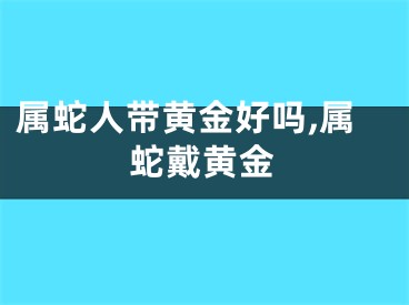 属蛇人带黄金好吗,属蛇戴黄金