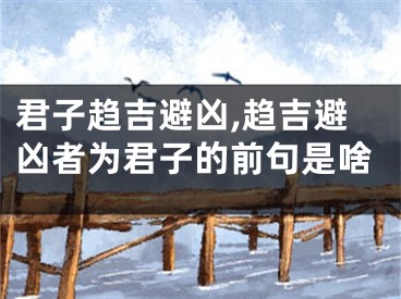 君子趋吉避凶,趋吉避凶者为君子的前句是啥