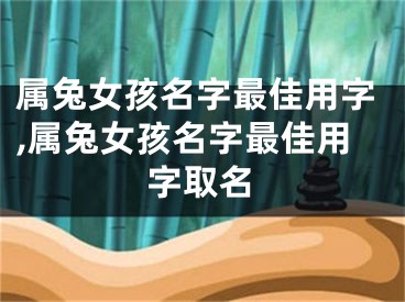 属兔女孩名字最佳用字,属兔女孩名字最佳用字取名