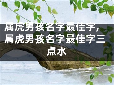 属虎男孩名字最佳字,属虎男孩名字最佳字三点水