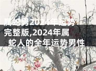 属蛇男2024年运势完整版,2024年属蛇人的全年运势男性