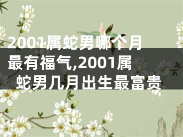 2001属蛇男哪个月最有福气,2001属蛇男几月出生最富贵