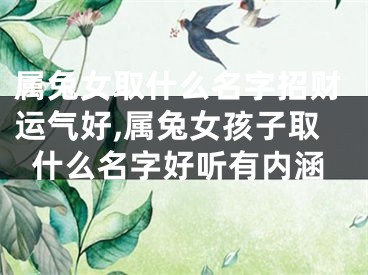 属兔女取什么名字招财运气好,属兔女孩子取什么名字好听有内涵