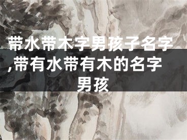 带水带木字男孩子名字,带有水带有木的名字男孩