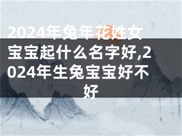 2024年兔年花姓女宝宝起什么名字好,2024年生兔宝宝好不好