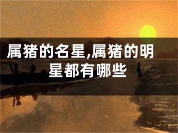 属猪的名星,属猪的明星都有哪些