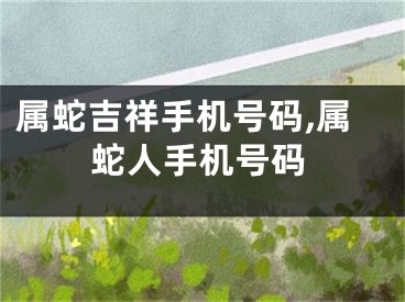属蛇吉祥手机号码,属蛇人手机号码
