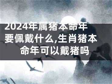 2024年属猪本命年要佩戴什么,生肖猪本命年可以戴猪吗