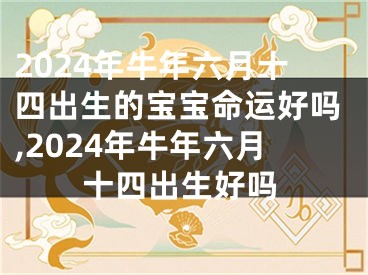 2024年牛年六月十四出生的宝宝命运好吗,2024年牛年六月十四出生好吗