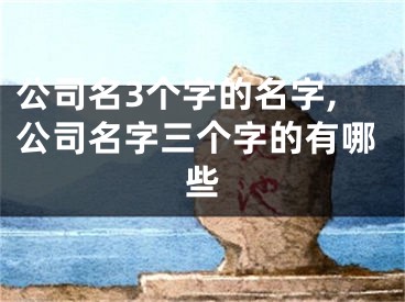 公司名3个字的名字,公司名字三个字的有哪些