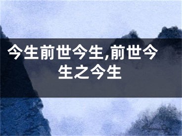 今生前世今生,前世今生之今生
