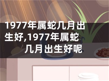 1977年属蛇几月出生好,1977年属蛇几月出生好呢