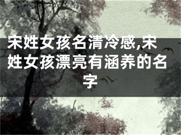宋姓女孩名清冷感,宋姓女孩漂亮有涵养的名字