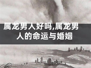 属龙男人好吗,属龙男人的命运与婚姻