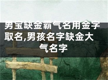 男宝缺金霸气名用金字取名,男孩名字缺金大气名字