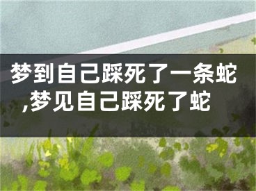 梦到自己踩死了一条蛇,梦见自己踩死了蛇