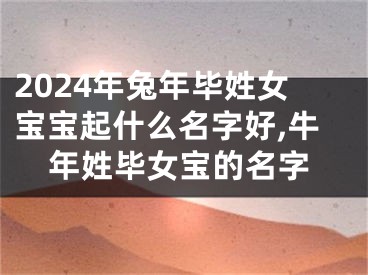 2024年兔年毕姓女宝宝起什么名字好,牛年姓毕女宝的名字