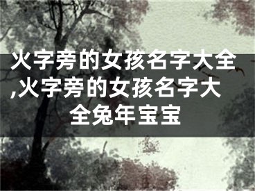 火字旁的女孩名字大全,火字旁的女孩名字大全兔年宝宝