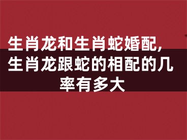 生肖龙和生肖蛇婚配,生肖龙跟蛇的相配的几率有多大