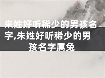 朱姓好听稀少的男孩名字,朱姓好听稀少的男孩名字属兔