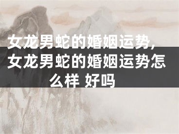 女龙男蛇的婚姻运势,女龙男蛇的婚姻运势怎么样 好吗